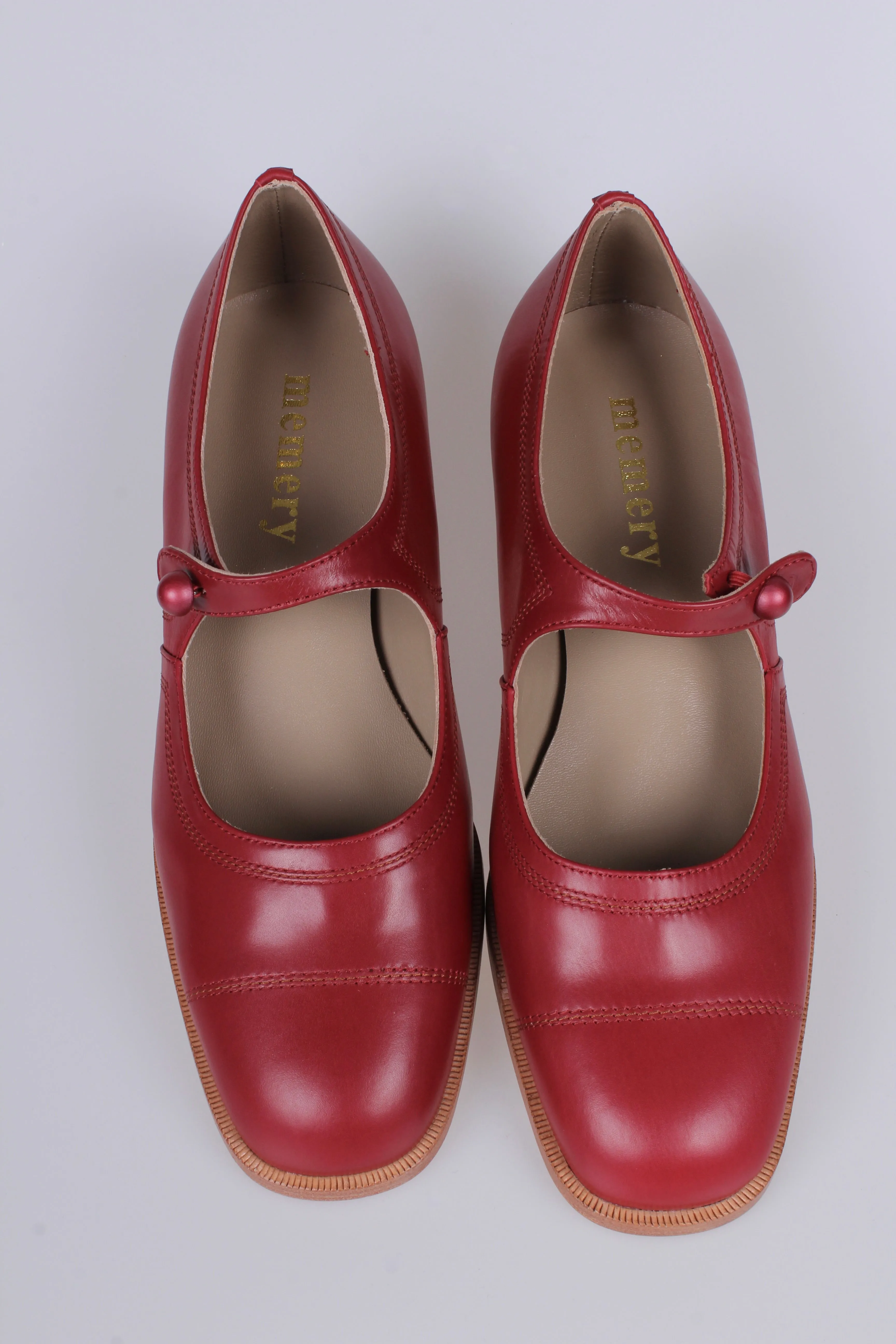 1920s Mary Jane everyday shoe - Red - Ruby