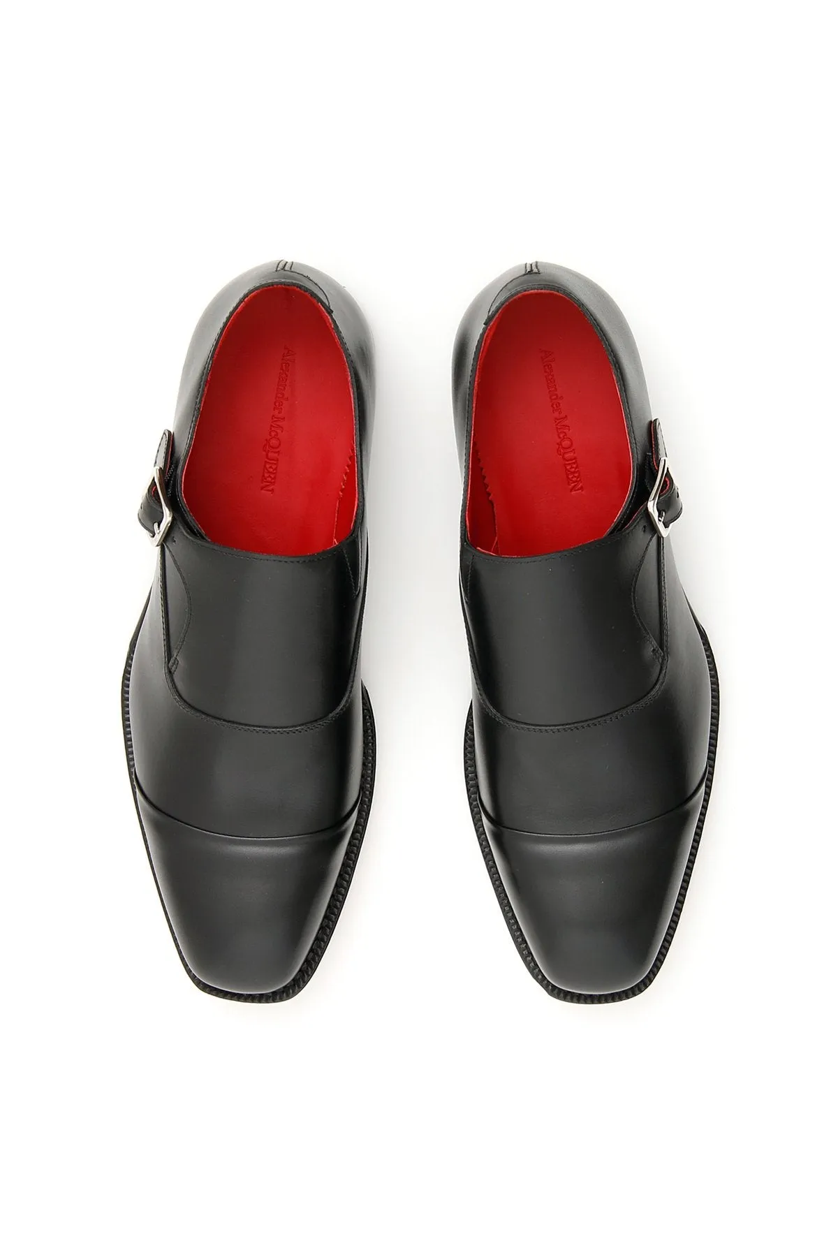 Alexander McQueen Contrast Lining Monk Shoes