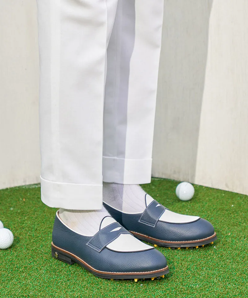 ALL CLASSIC Golf Noble Penny Loafer Classic Golf Shoes - Navy