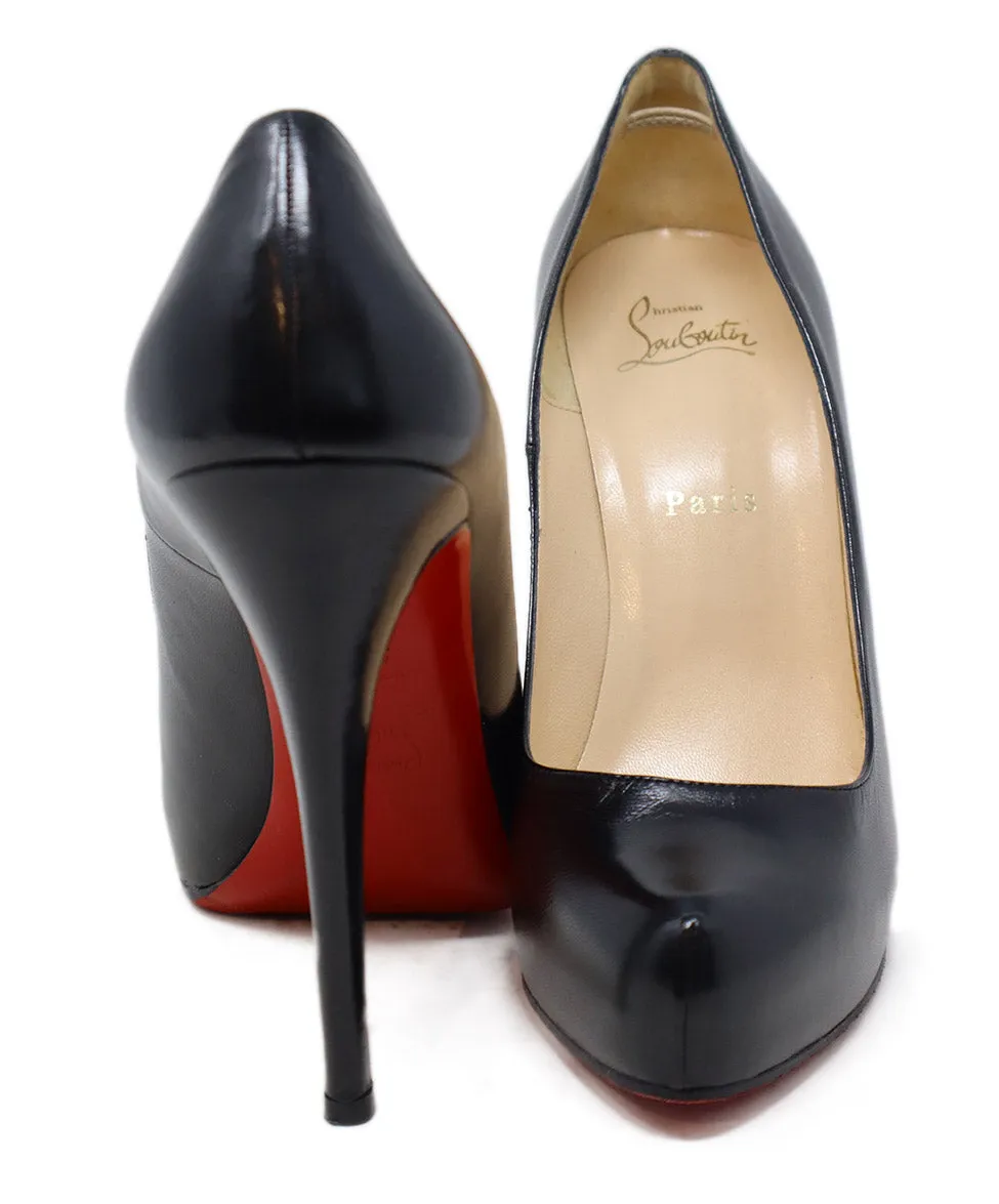 Christian Louboutin Black Leather Heels sz 9.5