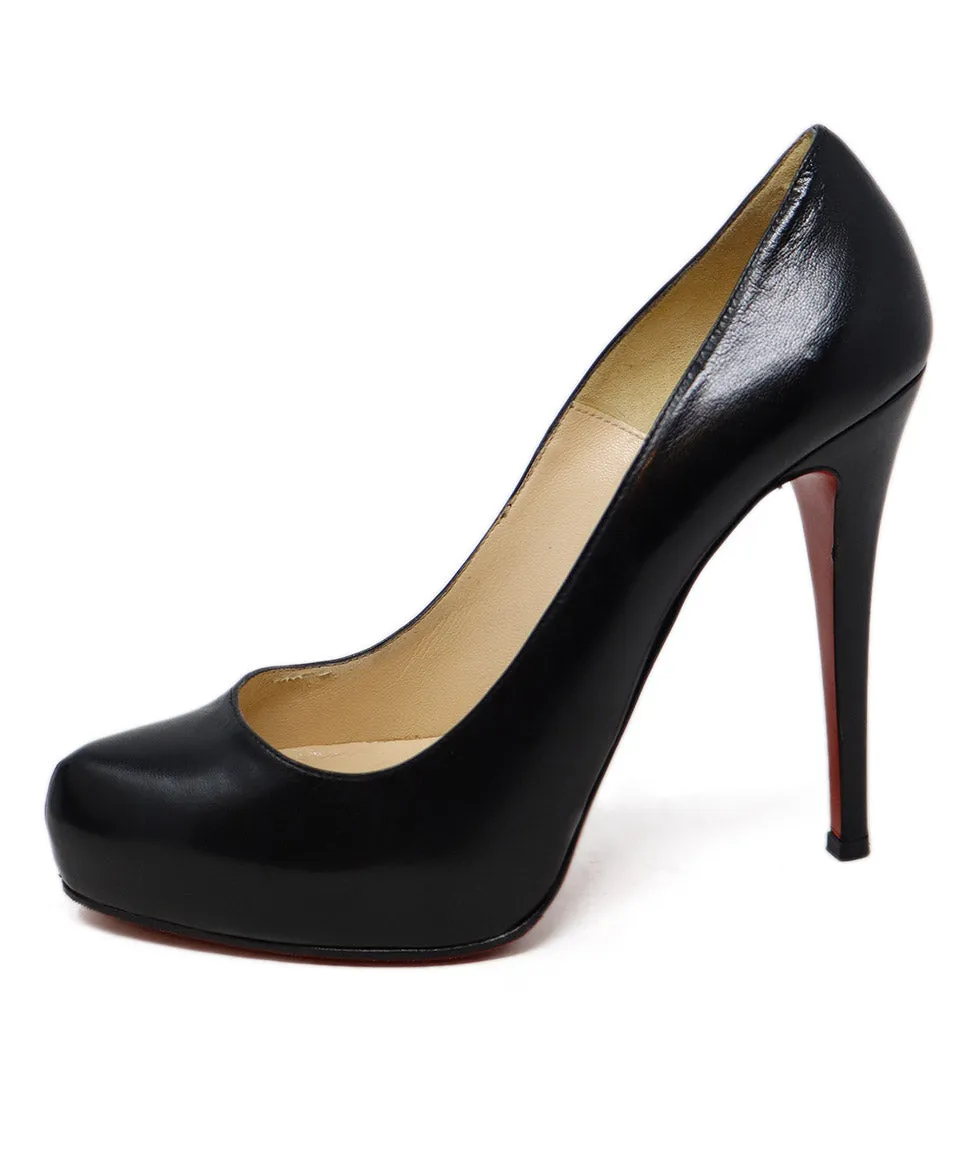 Christian Louboutin Black Leather Heels sz 9.5