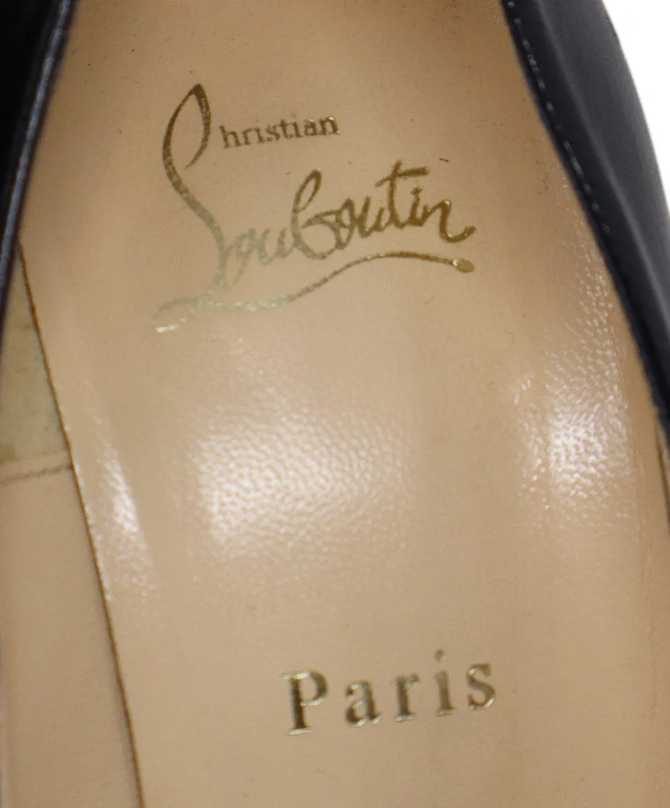 Christian Louboutin Black Leather Heels sz 9.5