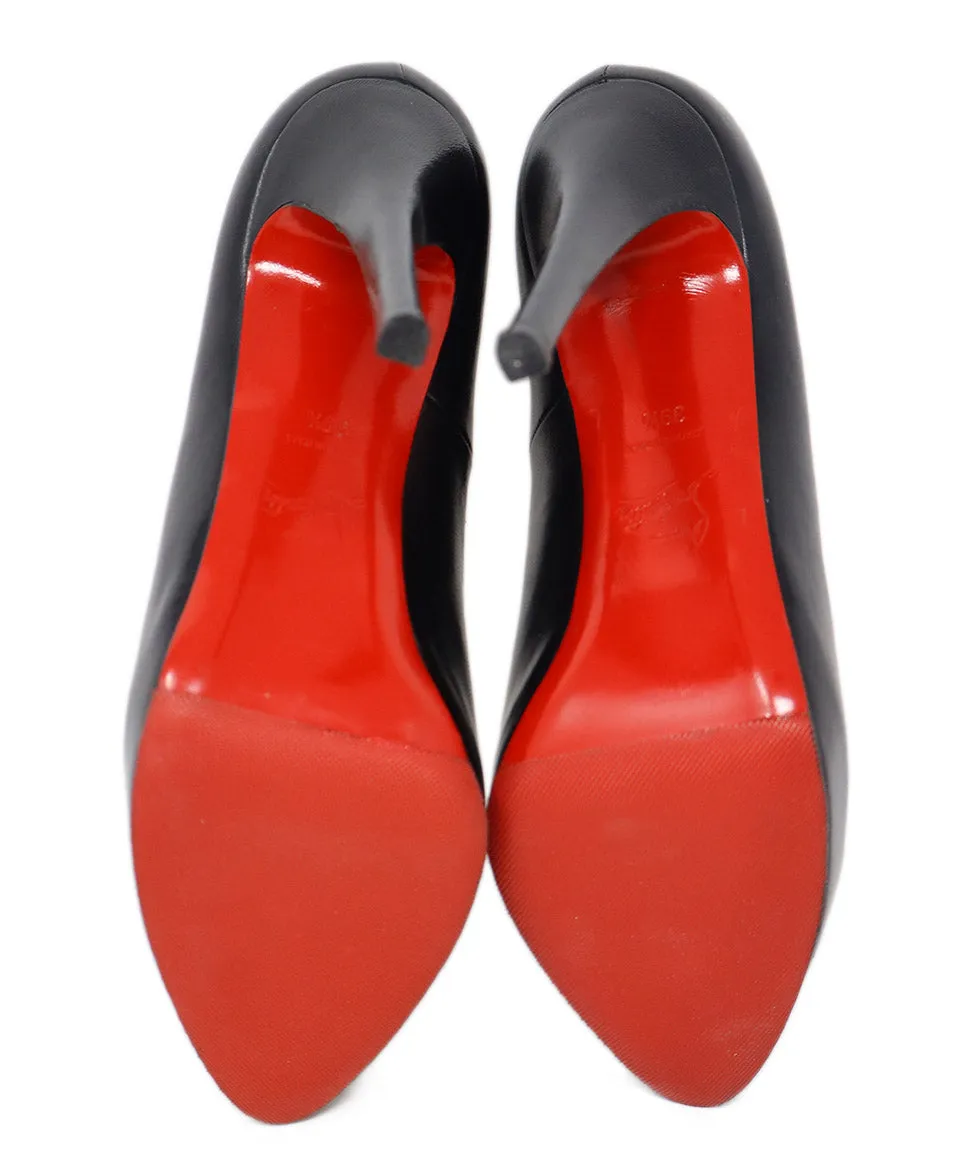 Christian Louboutin Black Leather Heels sz 9.5