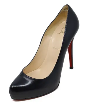 Christian Louboutin Black Leather Heels sz 9.5