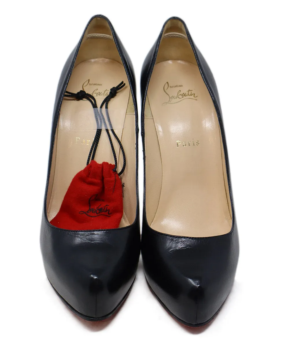 Christian Louboutin Black Leather Heels sz 9.5