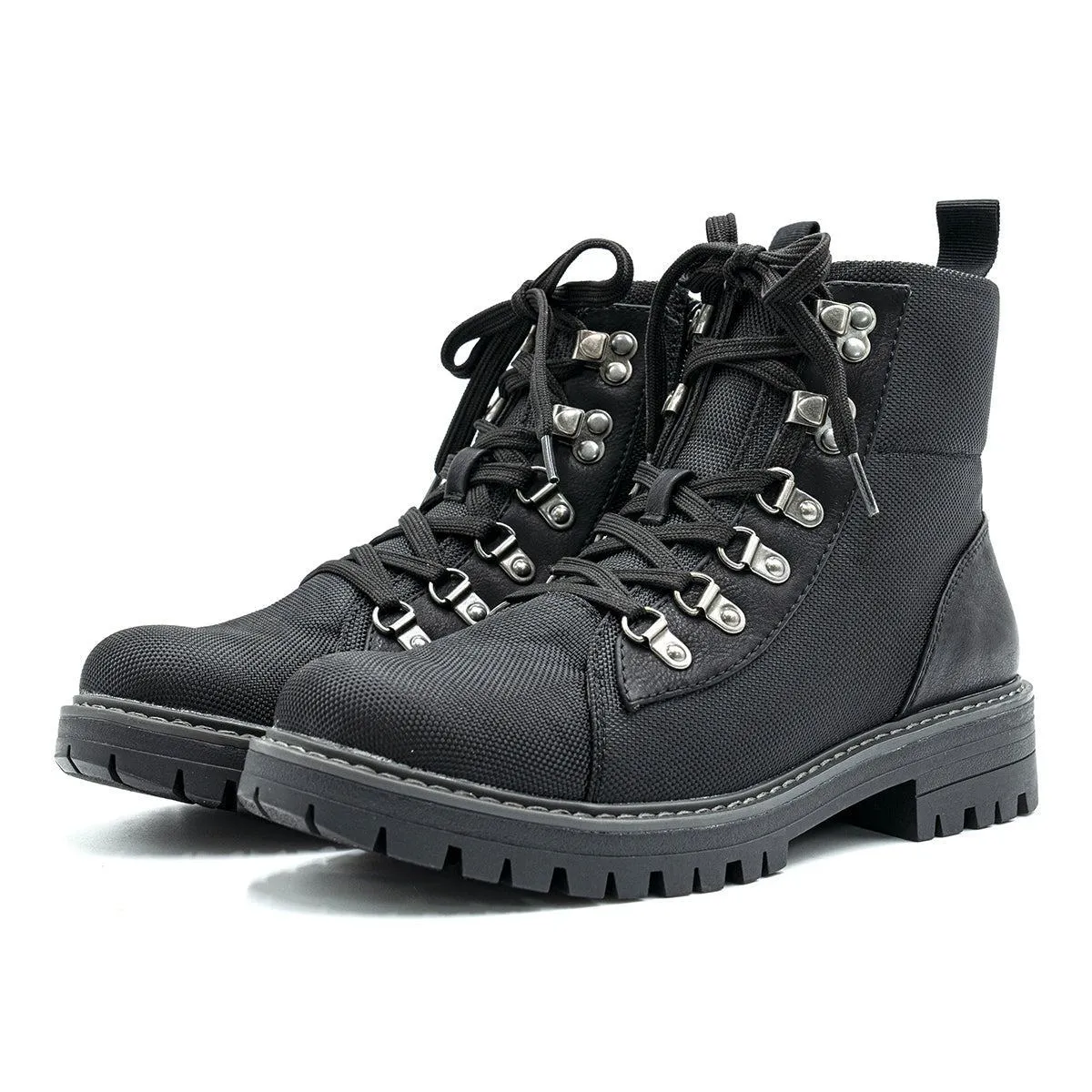 Cliffs By White Mountain Hiking Boots Fabric Black Colour For Women