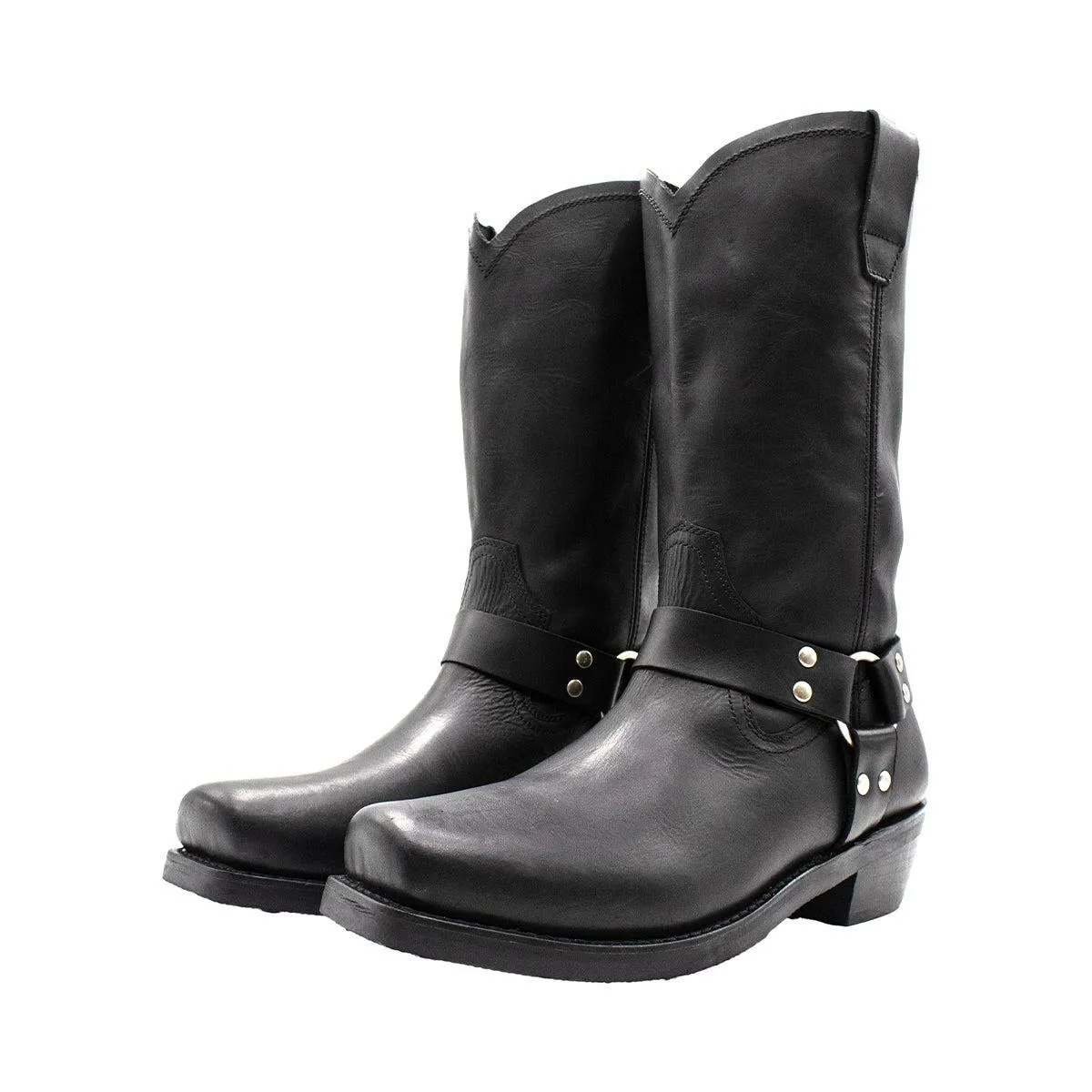 Cody James Harness Casual Boots Leather Black Colour For Men