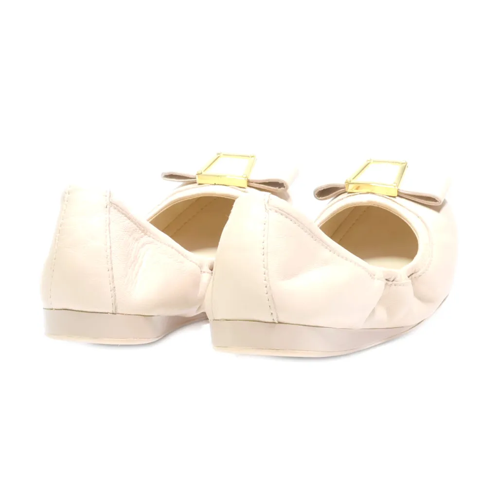 Cole Haan Ballerinas Leather Beige Colour For Women