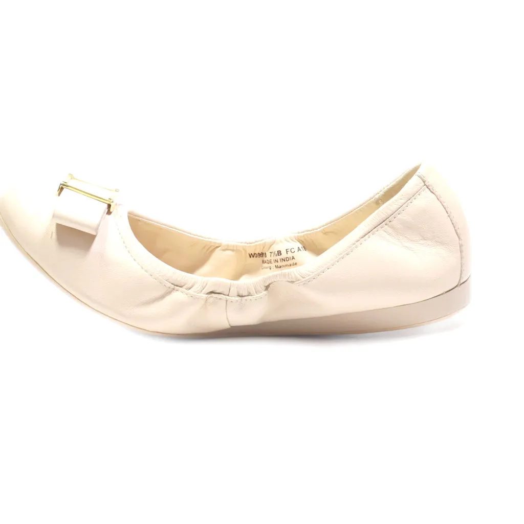 Cole Haan Ballerinas Leather Beige Colour For Women