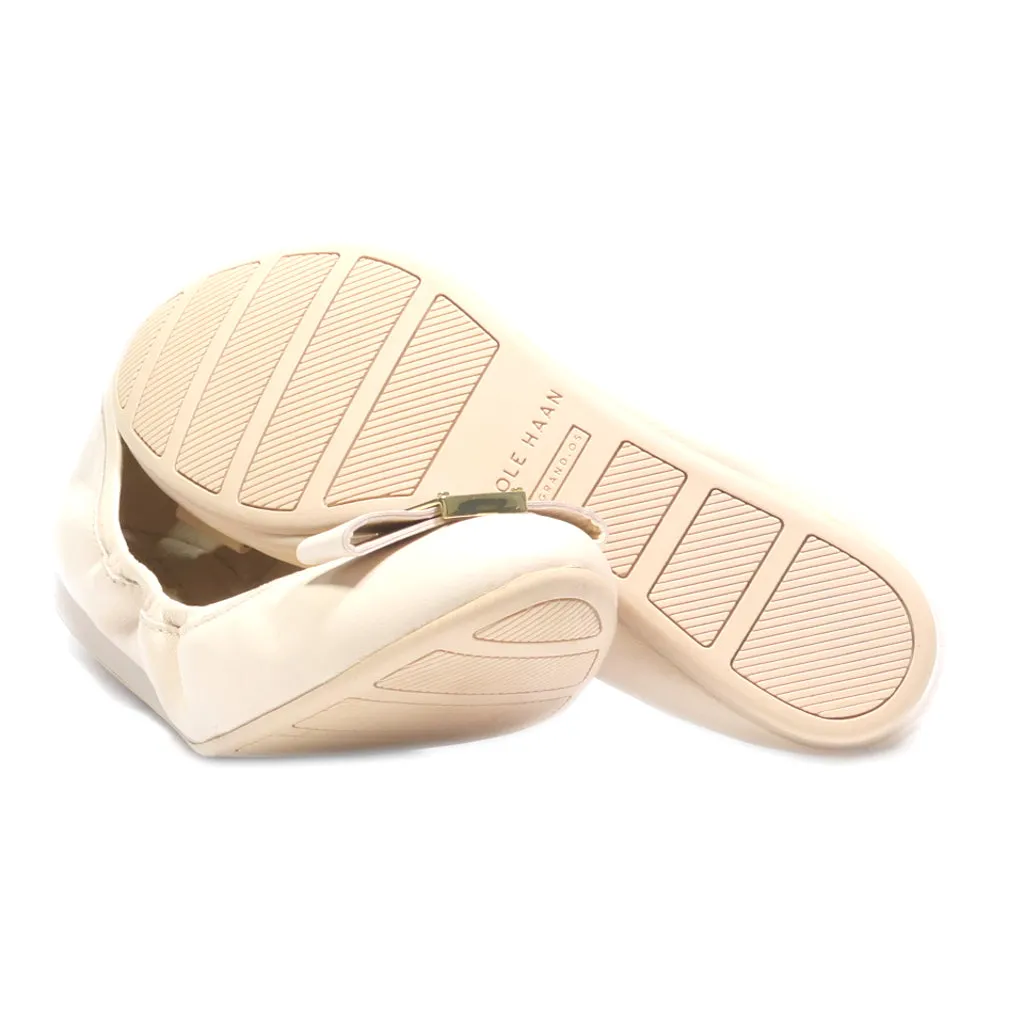 Cole Haan Ballerinas Leather Beige Colour For Women