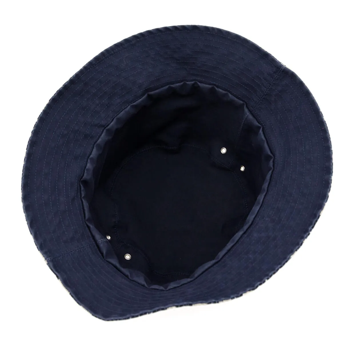 Dior Navy Oblique Reversible Teddy D Small Brim Bucket Hat