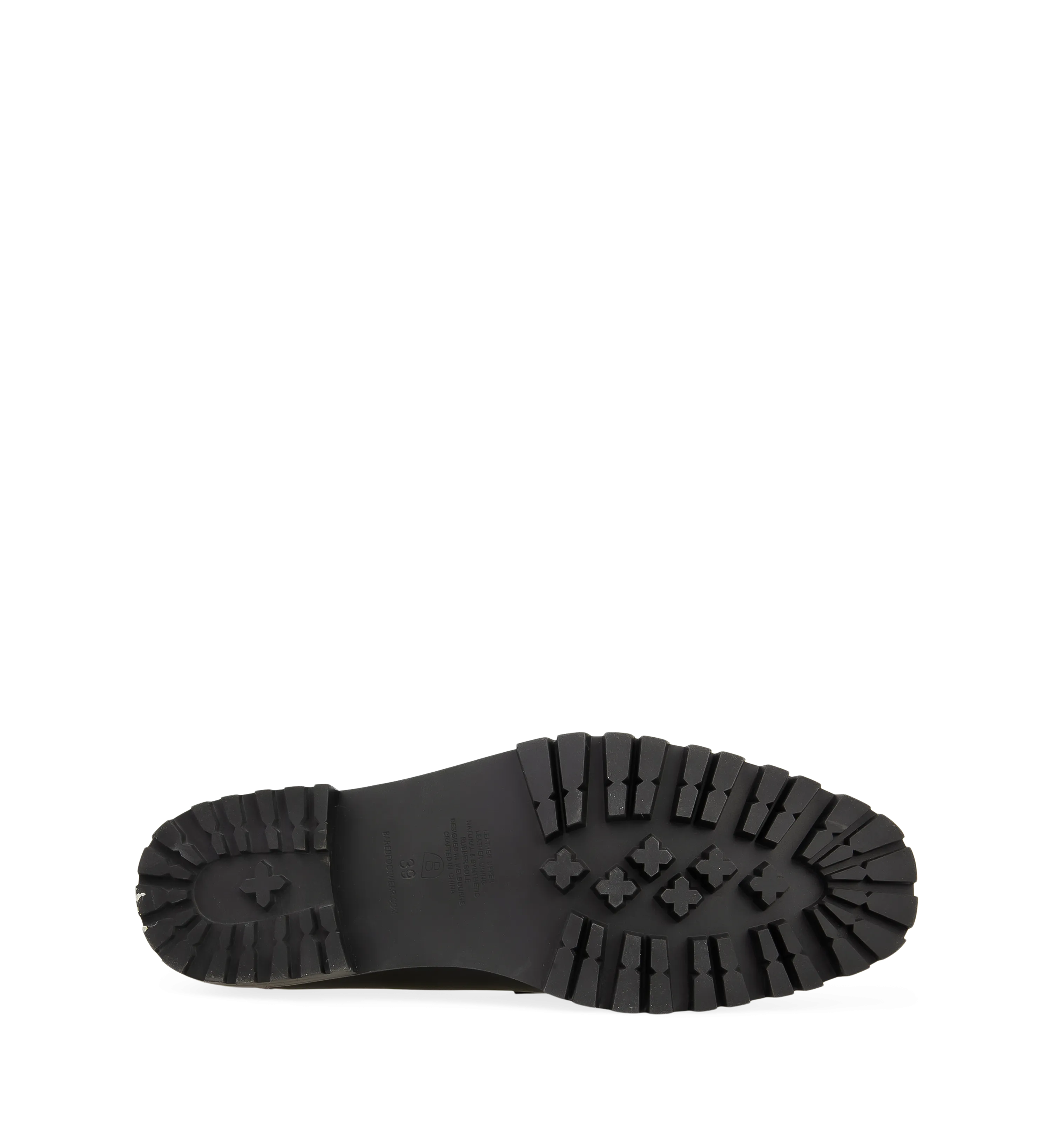 Elaenia Black Leather with Chain Loafers