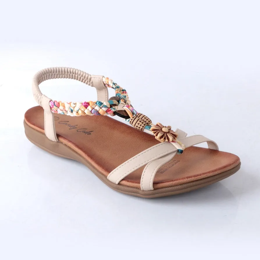 Embellished Shoes Beige