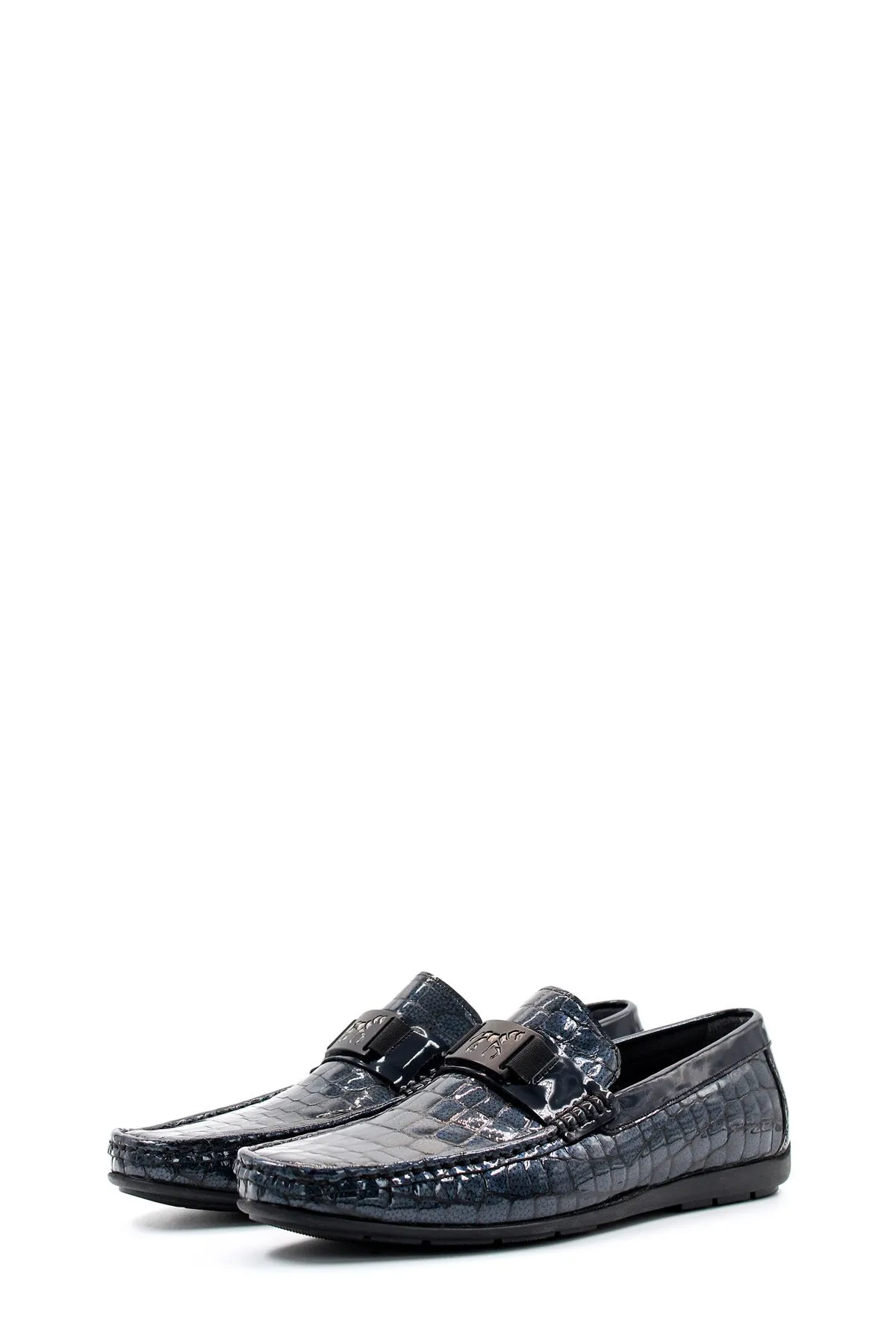 FST Genuine Leather Men's Classic Shoe 278MA209444 Navy Patent - Dalton