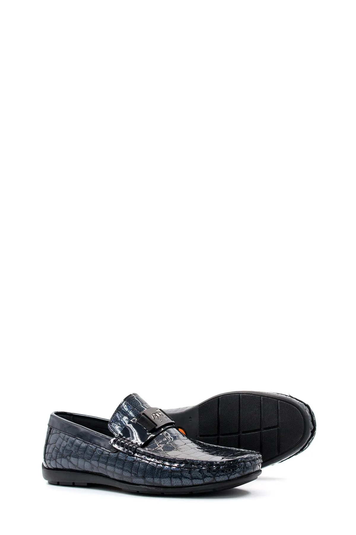 FST Genuine Leather Men's Classic Shoe 278MA209444 Navy Patent - Dalton