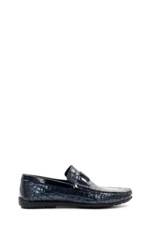 FST Genuine Leather Men's Classic Shoe 278MA209444 Navy Patent - Dalton