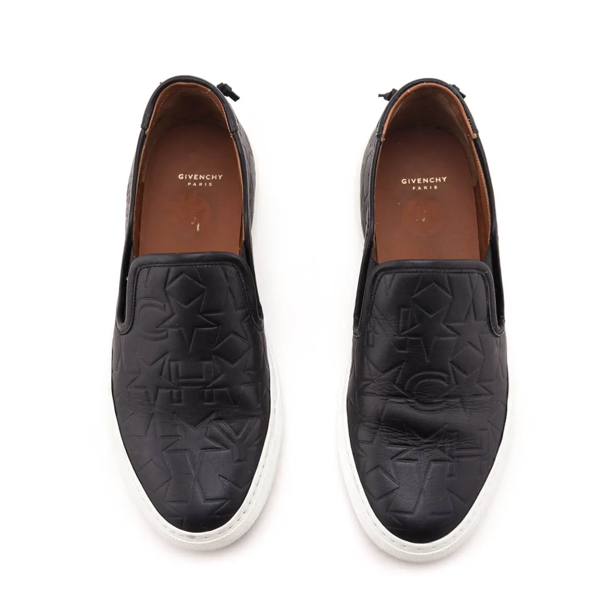 Givenchy Black Leather Star Logo Sneakers Size US 7.5 | EU 37.5