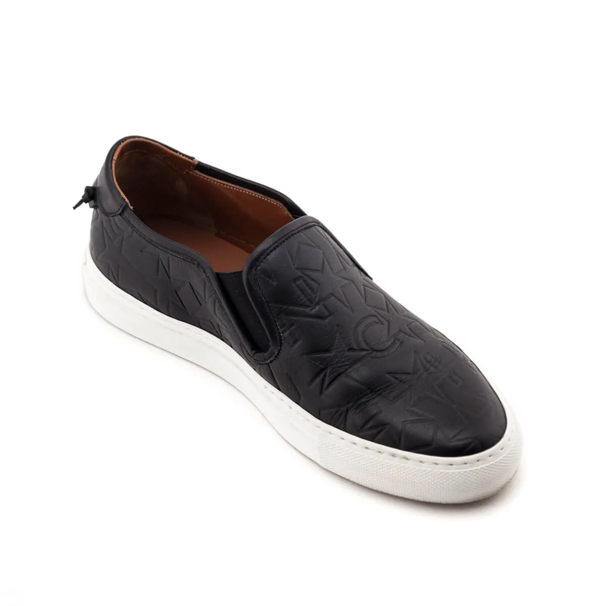 Givenchy Black Leather Star Logo Sneakers Size US 7.5 | EU 37.5