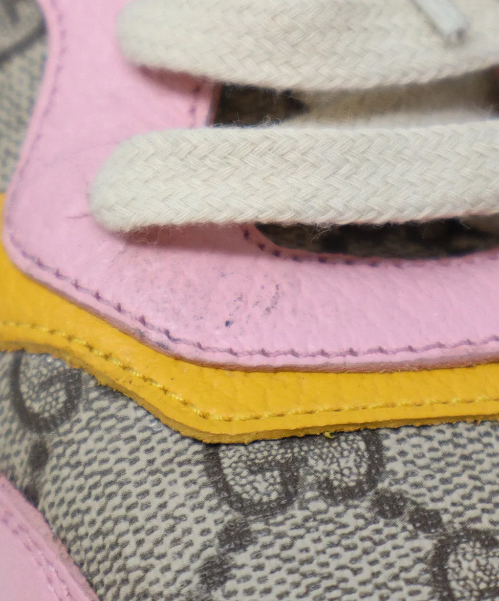 Gucci Multicolor Monogram Leather Sneakers sz 12