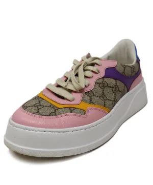 Gucci Multicolor Monogram Leather Sneakers sz 12