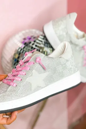 Harlow Sneaker • Silver Checkered