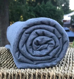 Heather Dark Grey Bamboo Stretch French Terry Fabric Wholesale
