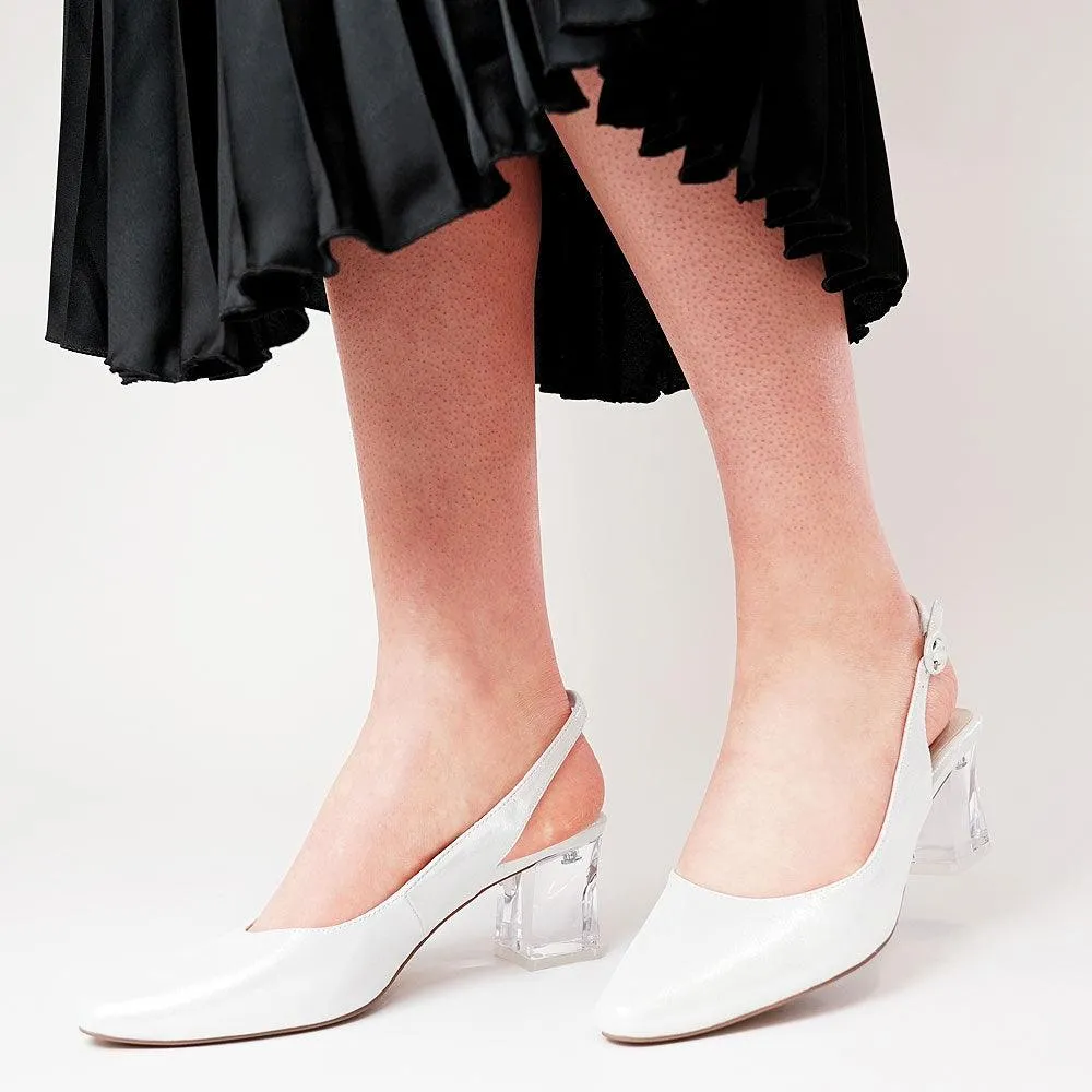 Hinnis Silver Shimmer Heels