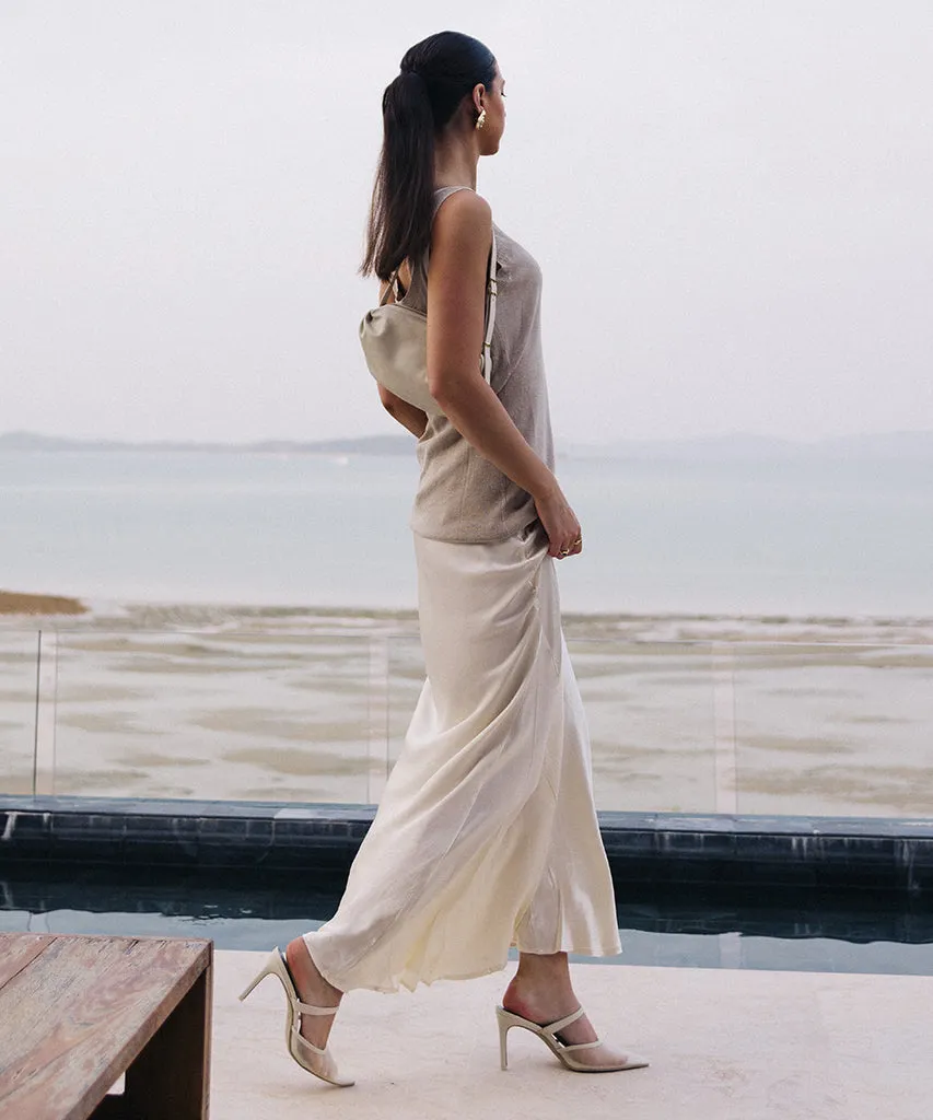 KATIK HEELS IVORY MESH