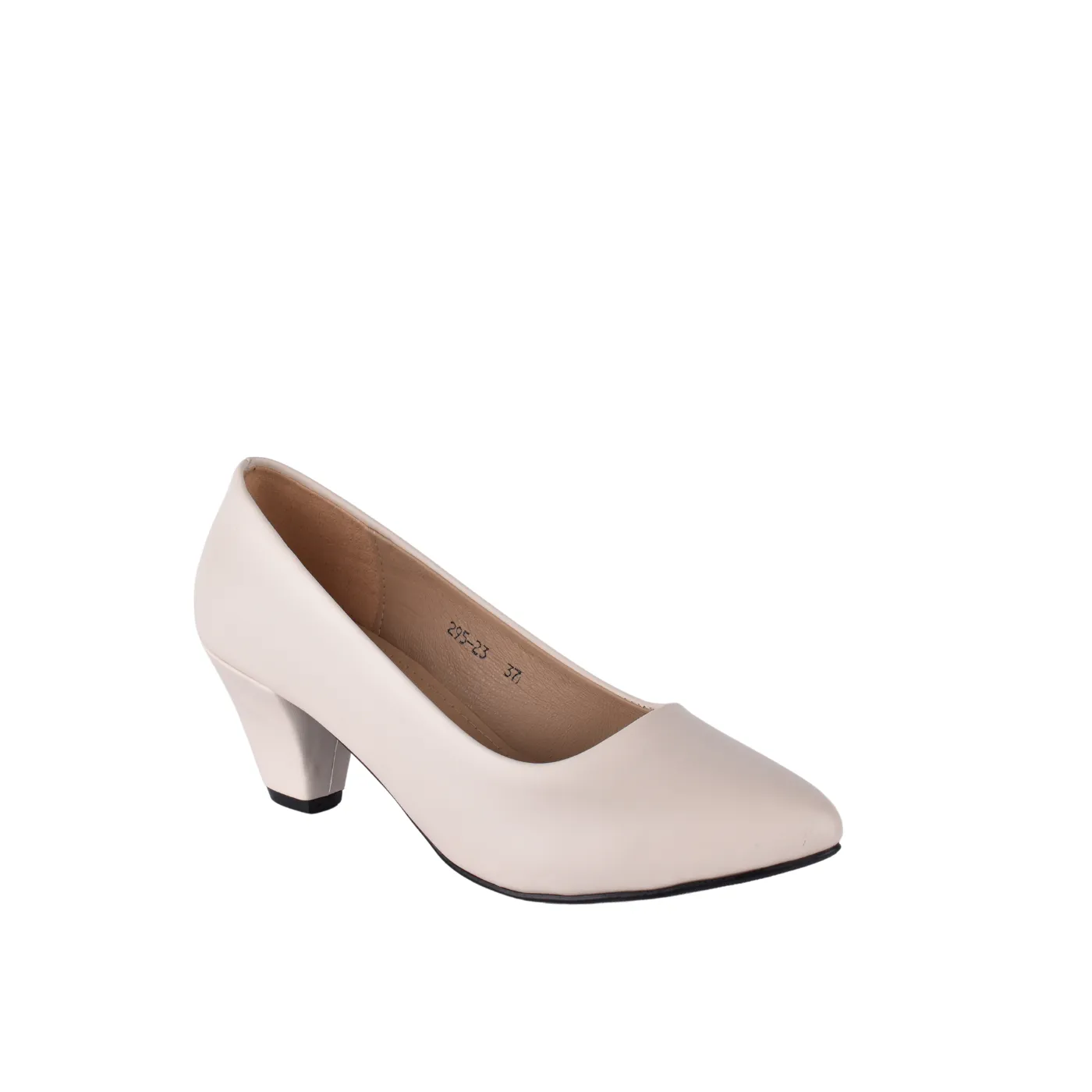 Leather Basic Cone Heel