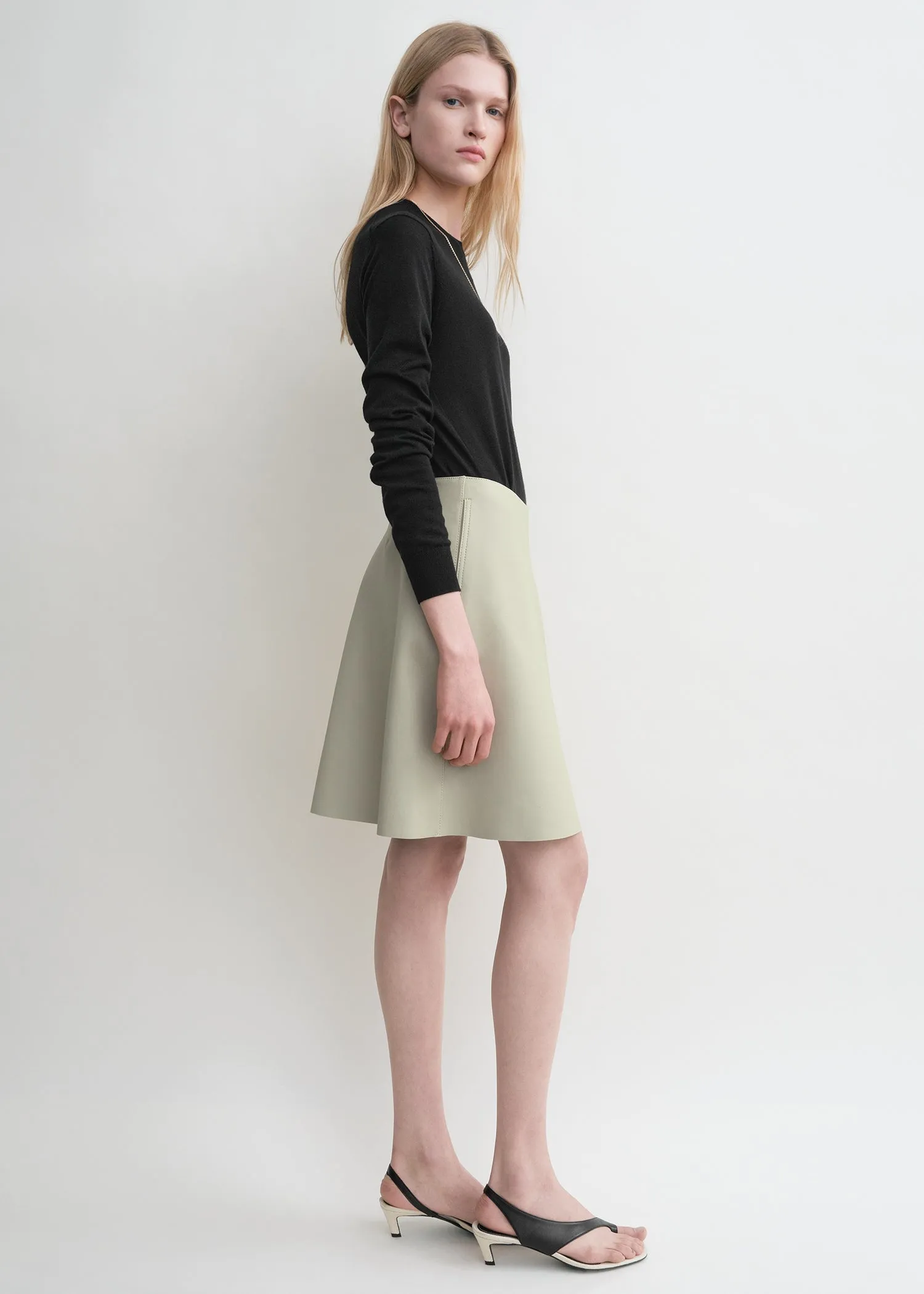 Leather skirt peanut
