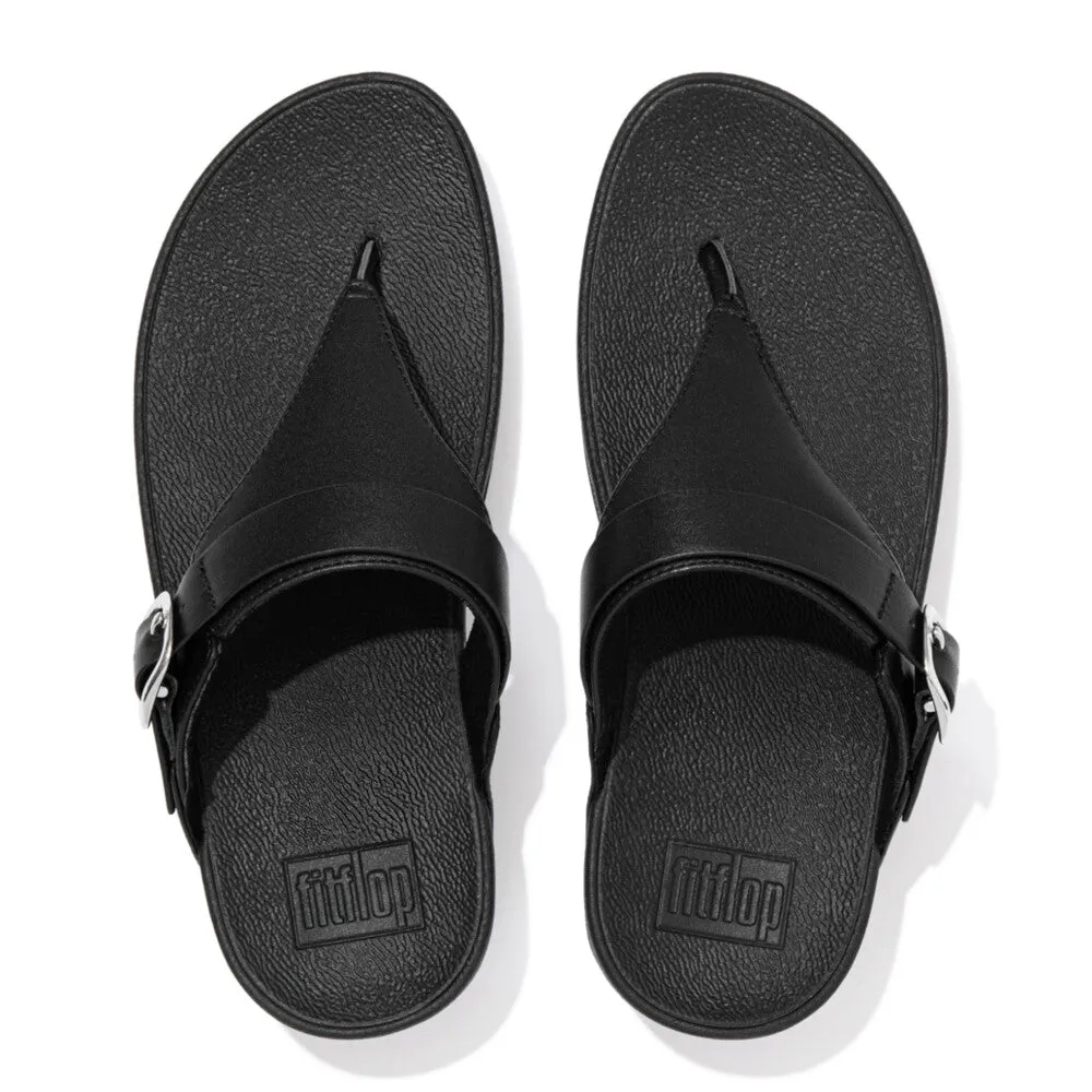 LULU Adjustable Leather Toe-Post Sandals