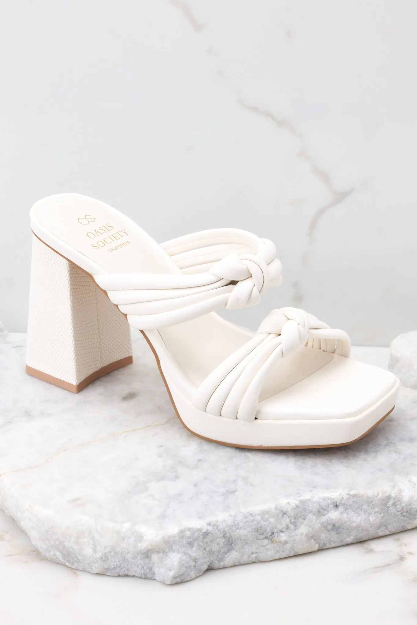 Made To Believe White Heels