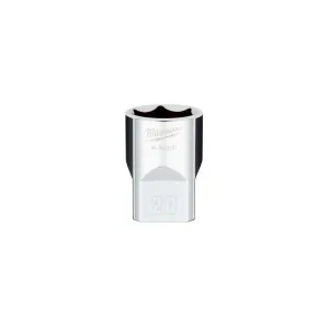 Milwaukee 20 mm X 1/2 in. drive Metric 6 Point Standard Socket 1 pc