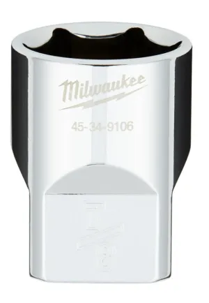 Milwaukee 45-34-9106 Socket, 7/8 in Socket, 1/2 in Drive, 6-Point, Chrome Vanadium Steel, Chrome :CD: QUANTITY: 1