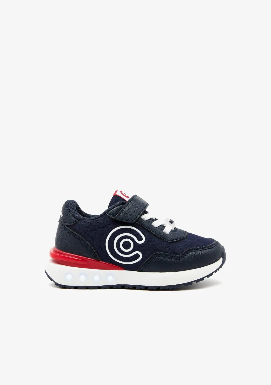 Navy Logo Sneakers with Lights