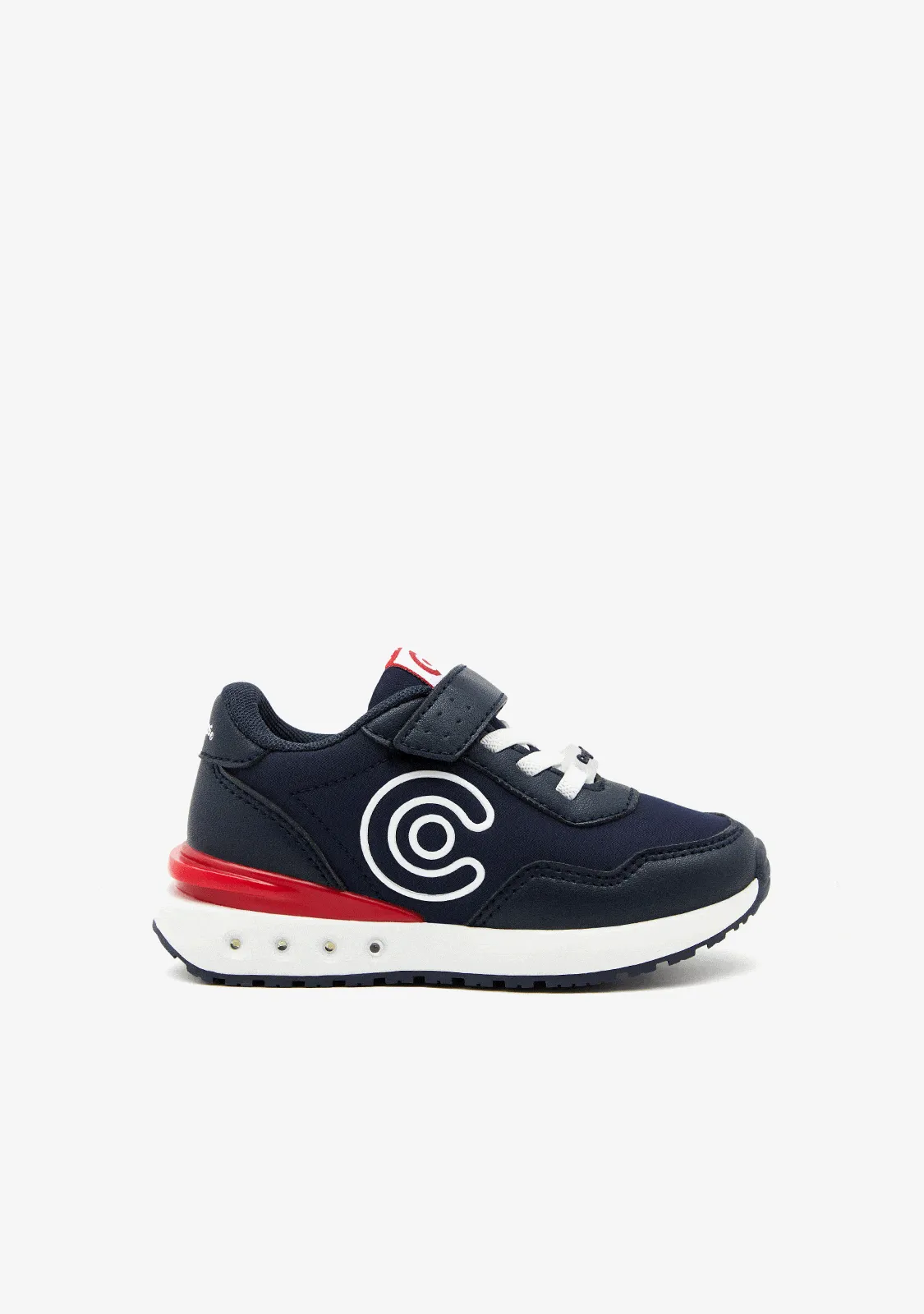 Navy Logo Sneakers with Lights