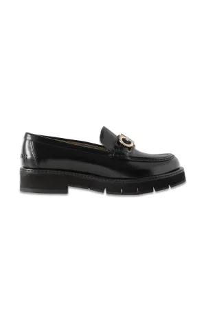 Ofelia Embellished Glossed-leather Loafers