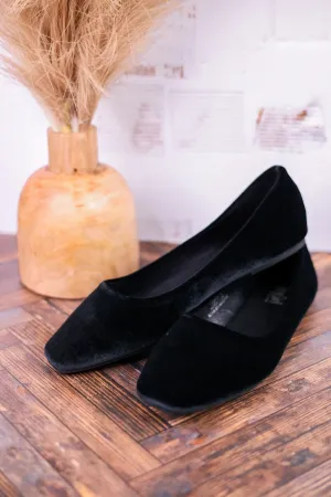 Over It Black Velvet Flats