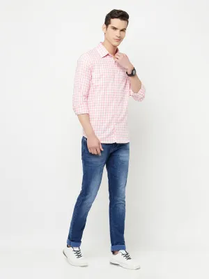 Pink Gingham Checked Shirt