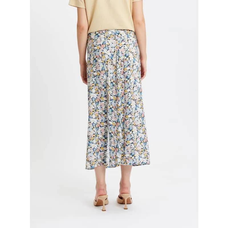 Point Zero Women's Long Floral Printed Skirt with Slit