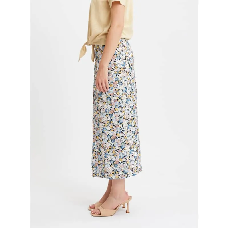 Point Zero Women's Long Floral Printed Skirt with Slit