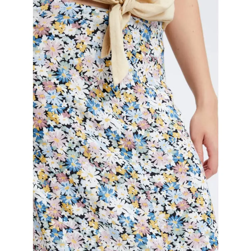 Point Zero Women's Long Floral Printed Skirt with Slit