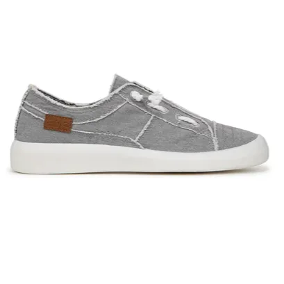 "Beachside" Slip On Canvas Sneaker in Raindrop Grey Twill by Blowfish Malibu