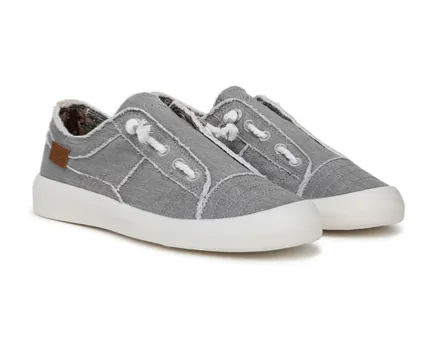 "Beachside" Slip On Canvas Sneaker in Raindrop Grey Twill by Blowfish Malibu