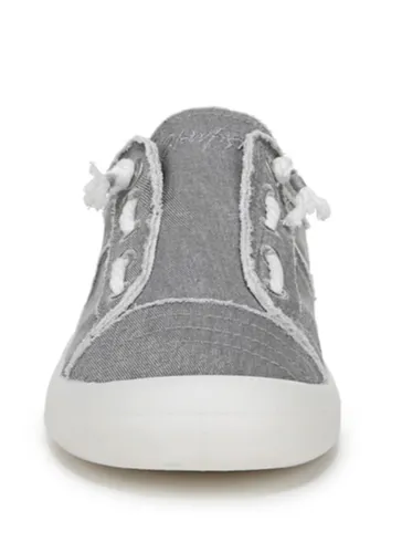 "Beachside" Slip On Canvas Sneaker in Raindrop Grey Twill by Blowfish Malibu