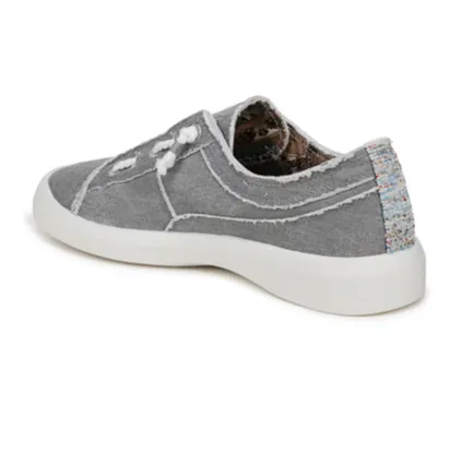 "Beachside" Slip On Canvas Sneaker in Raindrop Grey Twill by Blowfish Malibu