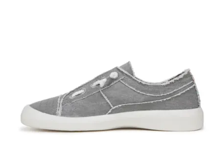 "Beachside" Slip On Canvas Sneaker in Raindrop Grey Twill by Blowfish Malibu