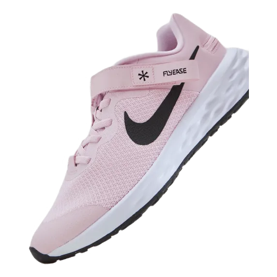 Revolution 6 FlyEase Big Kids' Easy On/Off Road Running Shoes PINK FOAM /BLACK