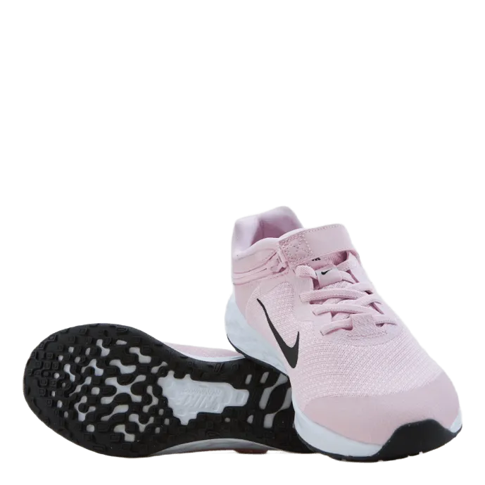 Revolution 6 FlyEase Big Kids' Easy On/Off Road Running Shoes PINK FOAM /BLACK