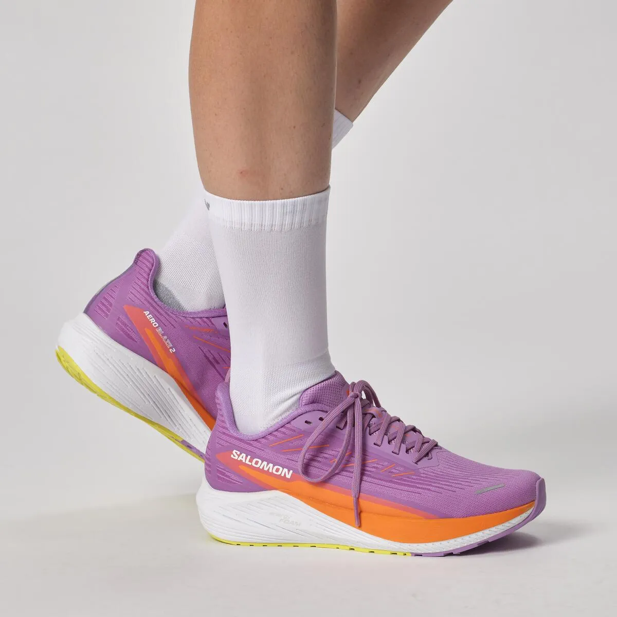 Salomon Aero Blaze 2 Womens Road Running Shoes - Iris/Dragon/Sulphur